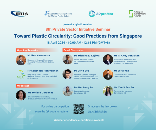 ERIA Unveils Singapore’s Innovative Strategies for Plastic Circularity at Upcoming Webinar