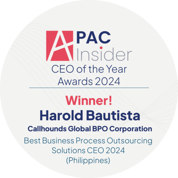 Callhounds Global CEO Harold Bautista Awarded Best BPO Solutions CEO 2024 by APAC Insider