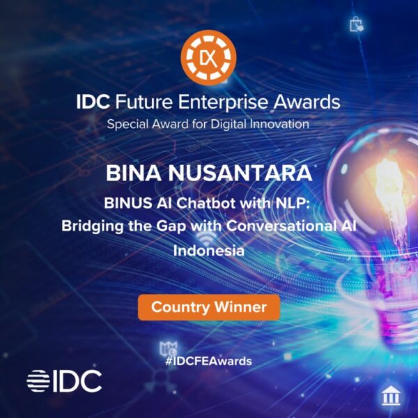 Perusahaan Paling Inovatif dalam Digitalisasi di Indonesia: BINUS Raih Penghargaan dari IDC Awards 2024