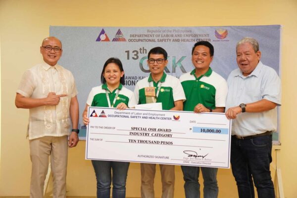 Alsons Power’s Sarangani Energy Corporation Wins Safety Excellence Award at DOLE’s 13th Gawad Kaligtasan at Kalusugan