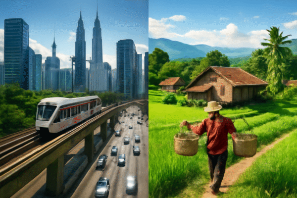 Life in the City vs. Rural Areas in Malaysia: Differences, Challenges, and Opportunities
