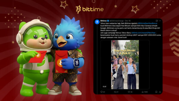 Bittime #NewYearBonus Berhasil Gaet Antusiasme Hingga 155 Ribu Impressions Dalam 24 Jam Terakhir