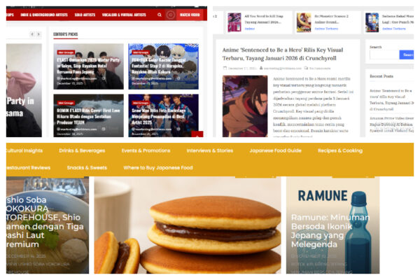 VRICreatives Luncurkan Tiga Website Budaya Jepang untuk Kuliner, Pop Culture, dan Musik J-Pop di Indonesia