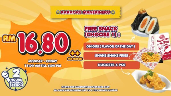 Pocket-Friendly Weekday Entertainment: Karaoke Manekineko’s RM16.80 Singing Package