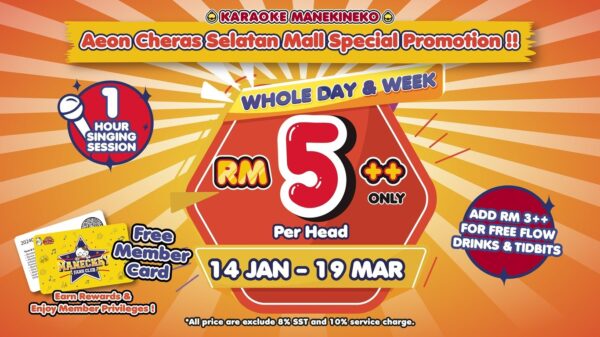 Karaoke Manekineko Brings RM5++ Singing Fun to AEON Cheras Selatan