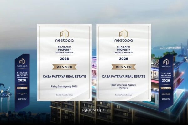 Casa Pattaya คว้า 2 รางวัลใหญ่ Rising Star และ Emerging Agency (Pattaya) ใน Nestopa Agency Awards 2026
