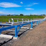Jalur
penyangga sistem ban berjalan (conveyor belt support structure)    