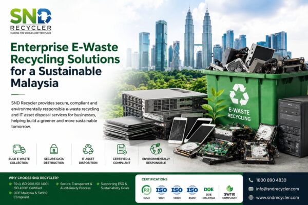SND Recycler Expands Enterprise E-Waste Recycling and Bulk IT Recycling Services Across Malaysia